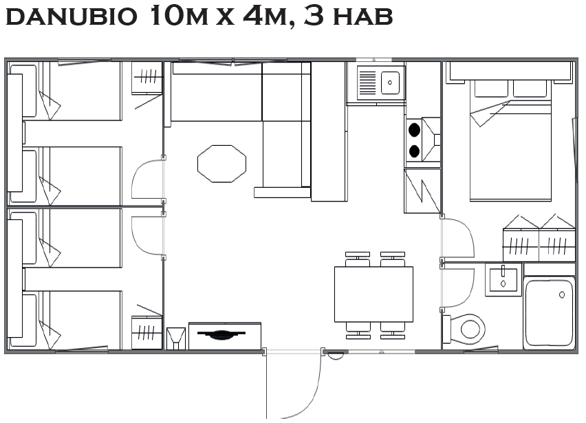 Modelo Danubio 10m x 4m