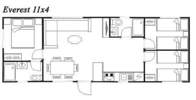 Modelo Everest 11x4 44m²