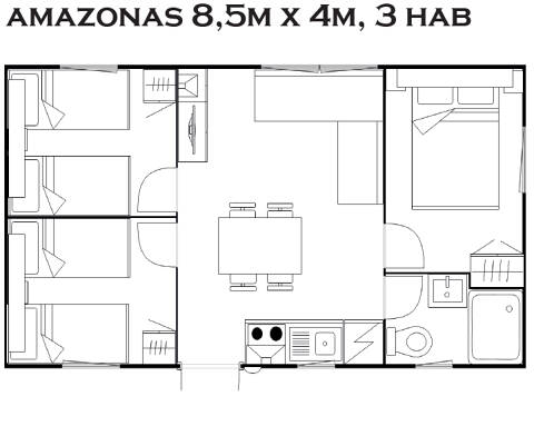 Modelo Amazonas 8,5m x 4m