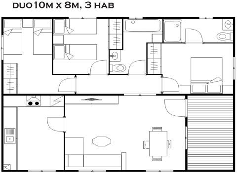 Modelo Duo 10m x 8m